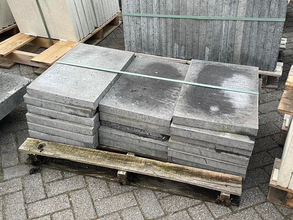 16 stuks Oud Hollandse tegel 60x40x5cm Grijs RESTPARTIJ, Ophalen, Nieuw, Beton, Terrastegels
