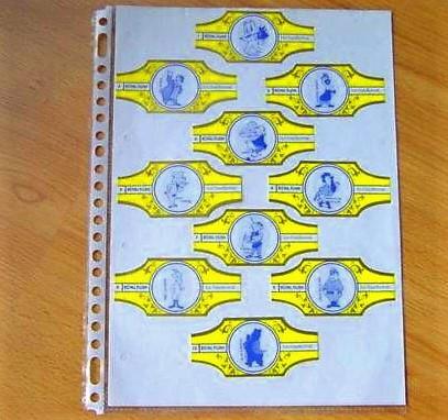 Tom Poes en Ollie B. Bommel sigarenbanden, Royal Flush, Verzamelen, Stripfiguren, Gebruikt, Plaatje, Poster of Sticker, Olivier B, Bommel en Tom Poes