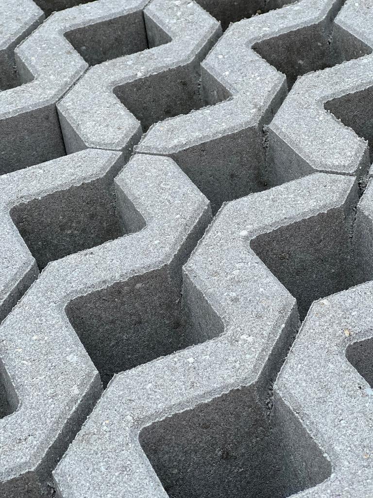 Grastegels 60x40 cm dikte 12 cm grijs., Verzenden, Nieuw