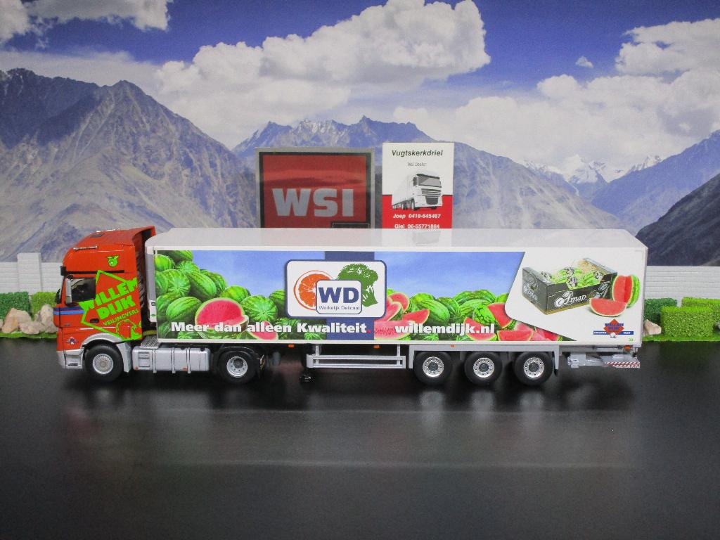 Wsi 01-2090 Willem Dijk Mercedes-Benz Actros MP4 Giga Space, Ophalen, Nieuw, Bus of Vrachtwagen, Wsi