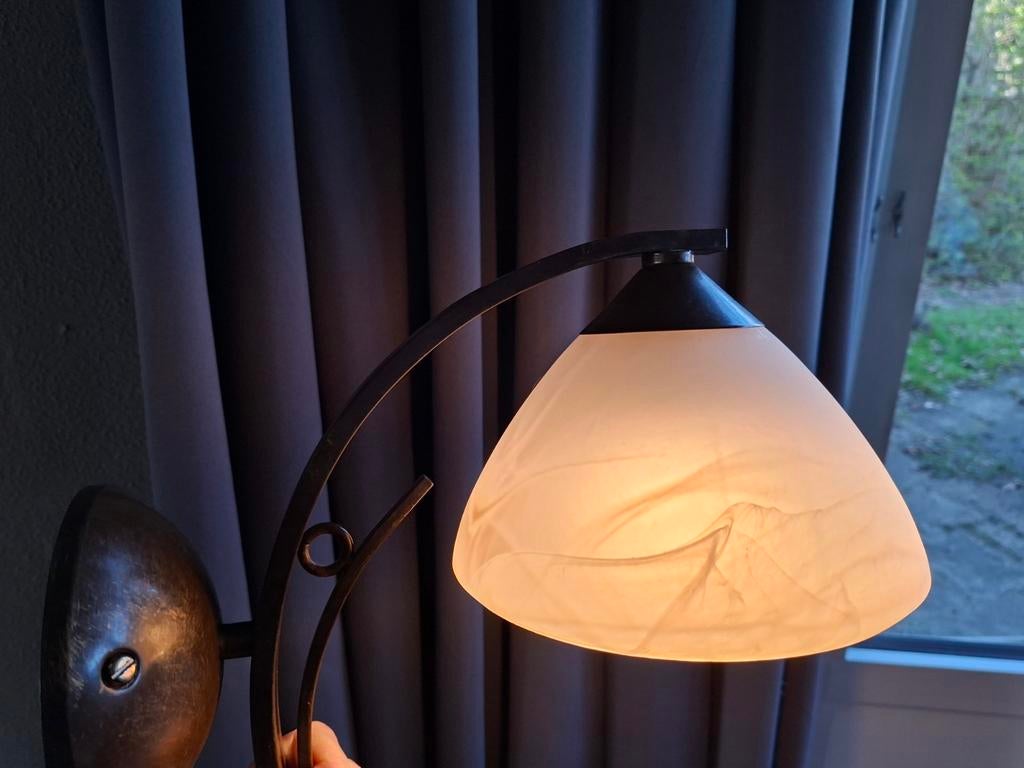 Wandlamp Masterlight Bolzano - Albast Glas, Ophalen of Verzenden, Zo goed als nieuw, Glas, Modern, Klassiek, Sfeervol