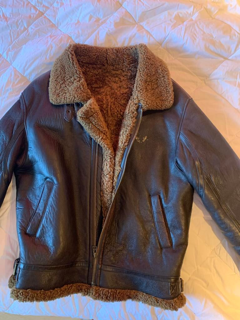 Paul Hallinger pilotenjas - Zo goed als nieuw, Kleding | Heren, Ophalen, Zo goed als nieuw, Maat 56/58 (XL), Bruin