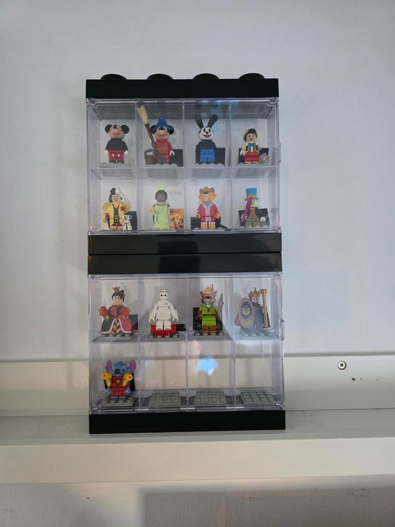 Lego poppetjes en Lego vitrine - Disney figuren, Ophalen of Verzenden, Zo goed als nieuw
