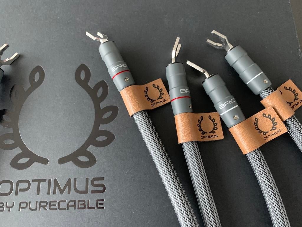 Luidspreker kabels Purecable, Optimus, 2 x 3 meter., Ophalen of Verzenden, Zo goed als nieuw, 2 tot 5 meter, Luidsprekerkabel