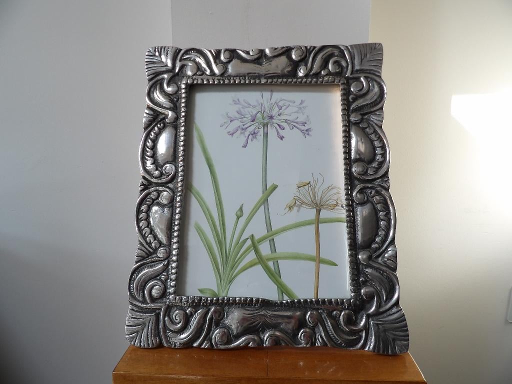 Art Deco Grote Fotolijst Fifties Aluminium, Ophalen of Verzenden