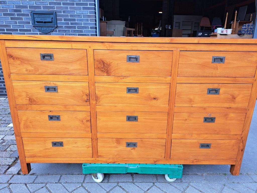 Teakhouten ladekast, Huis en Inrichting, Kasten | Ladekasten, RoDeKo Volendam, R.kooij65@gmail.com, 5 laden of meer, 100 tot 150 cm