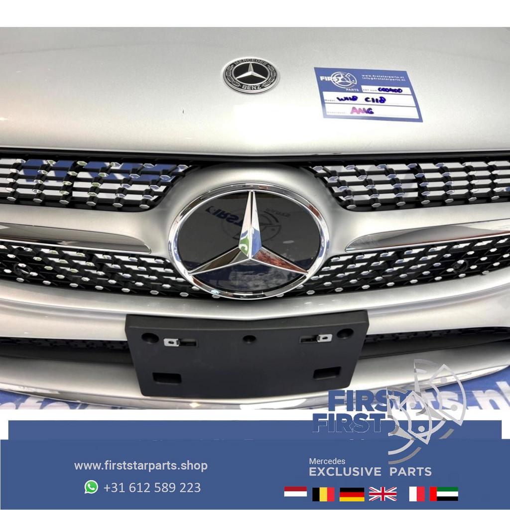 W118 C118 AMG LINE VOORBUMPER ZILVER GRIJS Mercedes 2018-202, Gebruikt, -, Voor, Ophalen of Verzenden