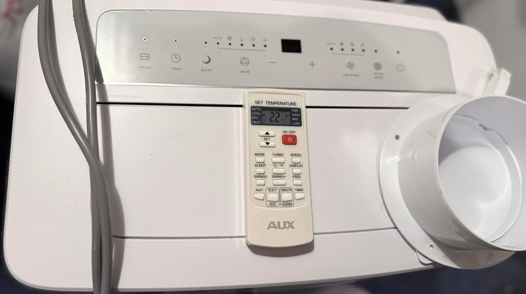 AUX Mobiele Airco - Zo goed als nieuw, met doos, Minder dan 60 m³, 3 snelheden of meer, Ophalen of Verzenden, Zo goed als nieuw