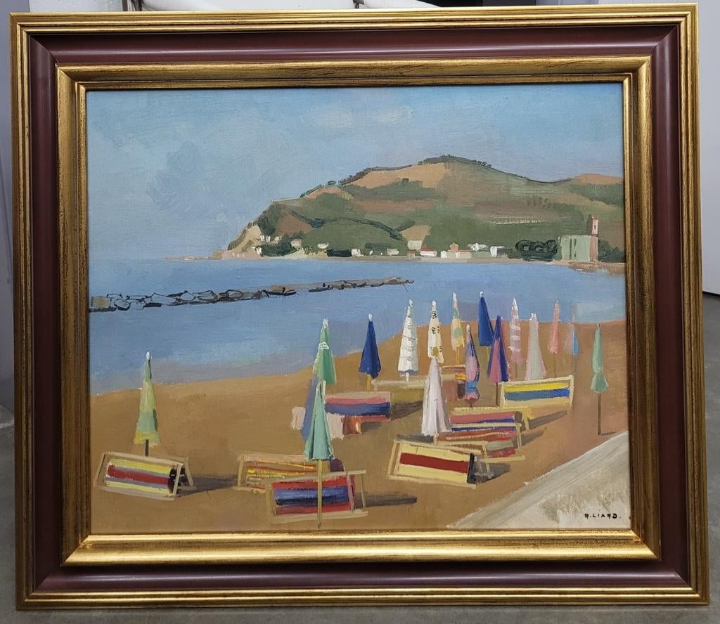 Robert LIARD, de strandparasols, Ophalen of Verzenden