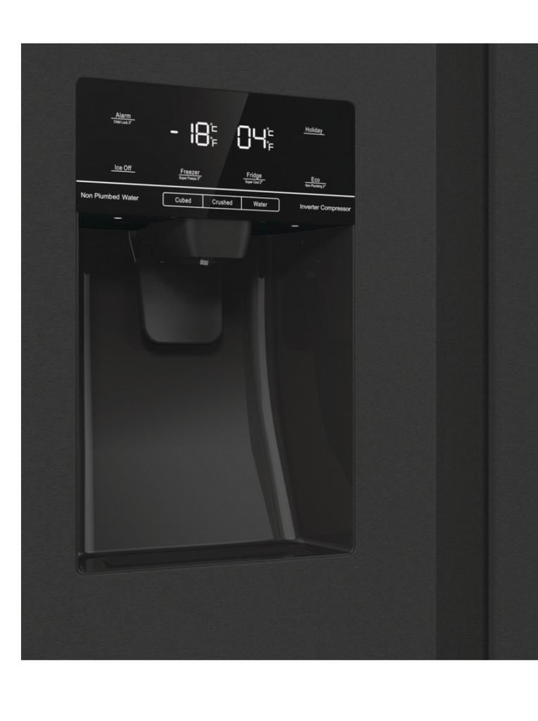 Hisense Amerikaanse koelkast ijs water zonder water leiding, Hisense, Hisense, 200 liter of meer, 60 cm of meer