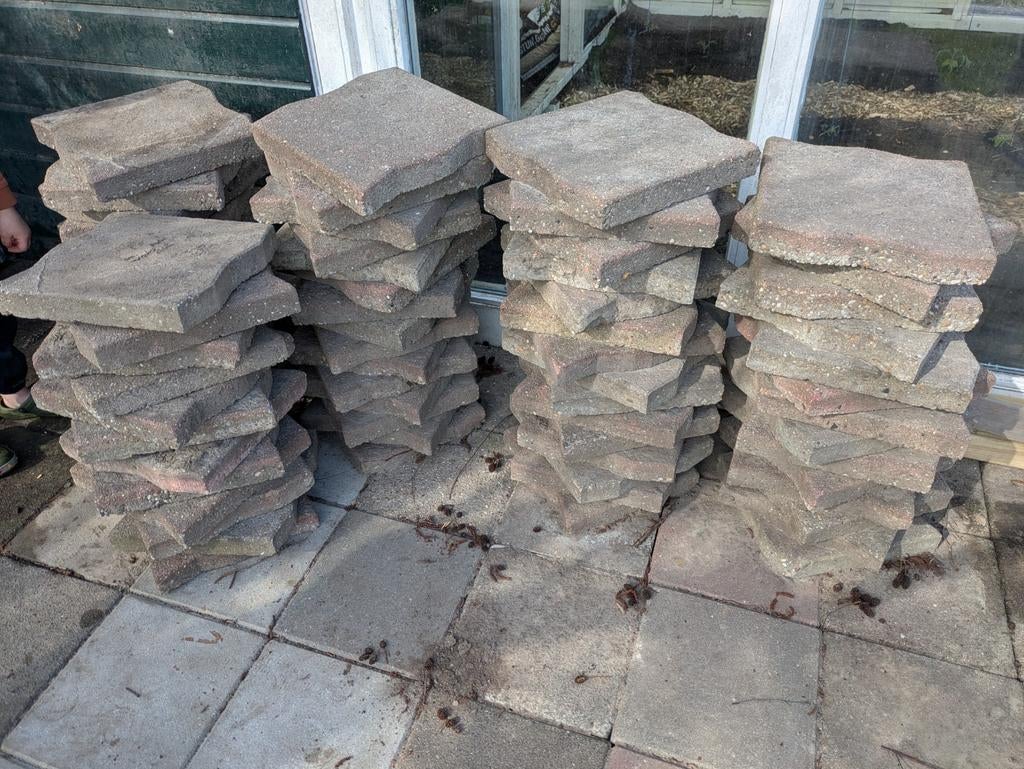 Gratis stoeptegels af te halen, Ophalen, Gebruikt, Minder dan 5 m², Beton