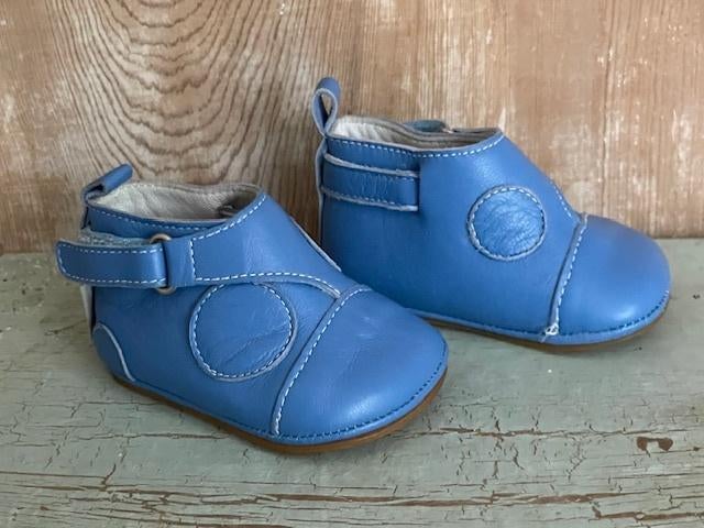 Leren kinderschoentjes / babyschoentjes caval blauw maat 16., Ophalen, Jongen of Meisje, Schoenen, Zo goed als nieuw
