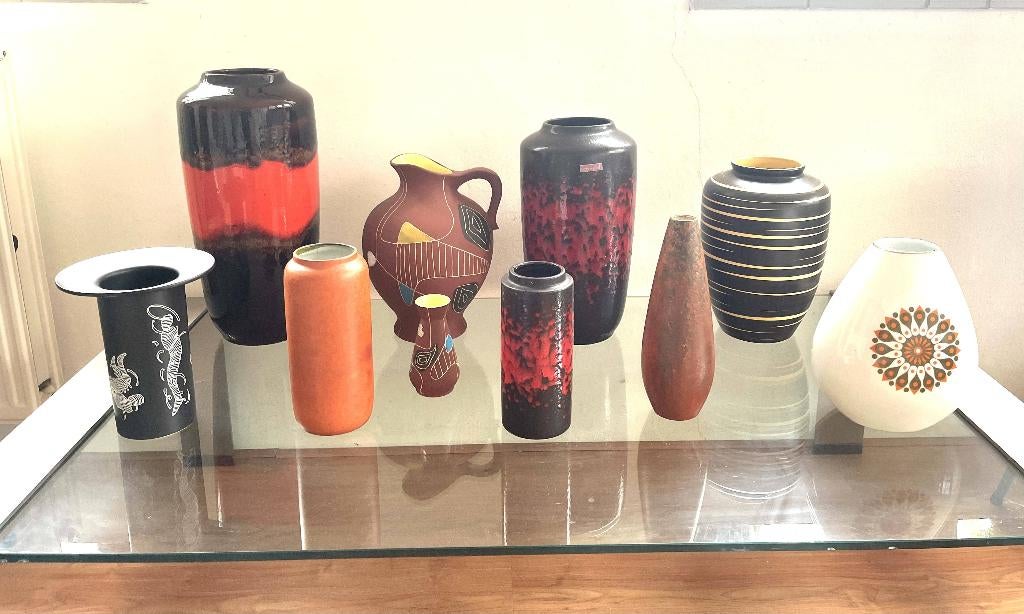 Grote partij vazen, oa West Germany en Adco, Antiek en Kunst, Antiek | Keramiek en Aardewerk, Ophalen