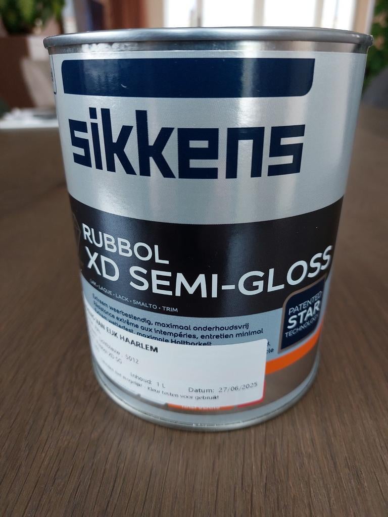 Sikkens Rubbol XD Semi Gloss Ral5012, Doe-het-zelf en Verbouw, Verf, Beits en Lak, Ophalen, Blauw, Nieuw, Lak