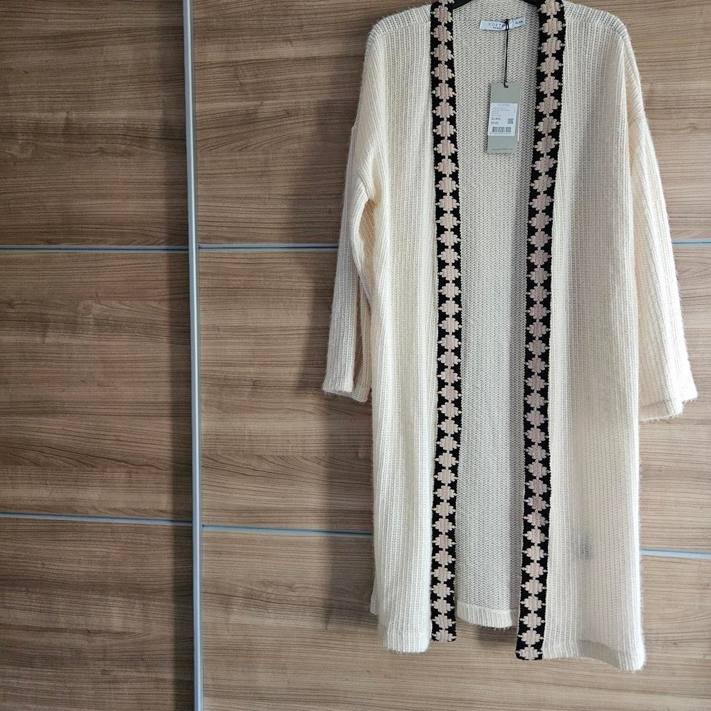 Dames  vest creme-wit met zwarte print Costes Nieuw, Kleding | Dames, Costes, Ophalen of Verzenden, Nieuw, Wit