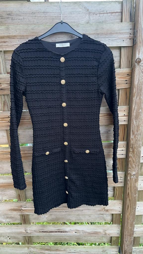 Vera & Lucy Zwart Jurkje met Gouden Knoopjes Maat M, Maat 38/40 (M), Zwart, Ophalen of Verzenden, Zo goed als nieuw