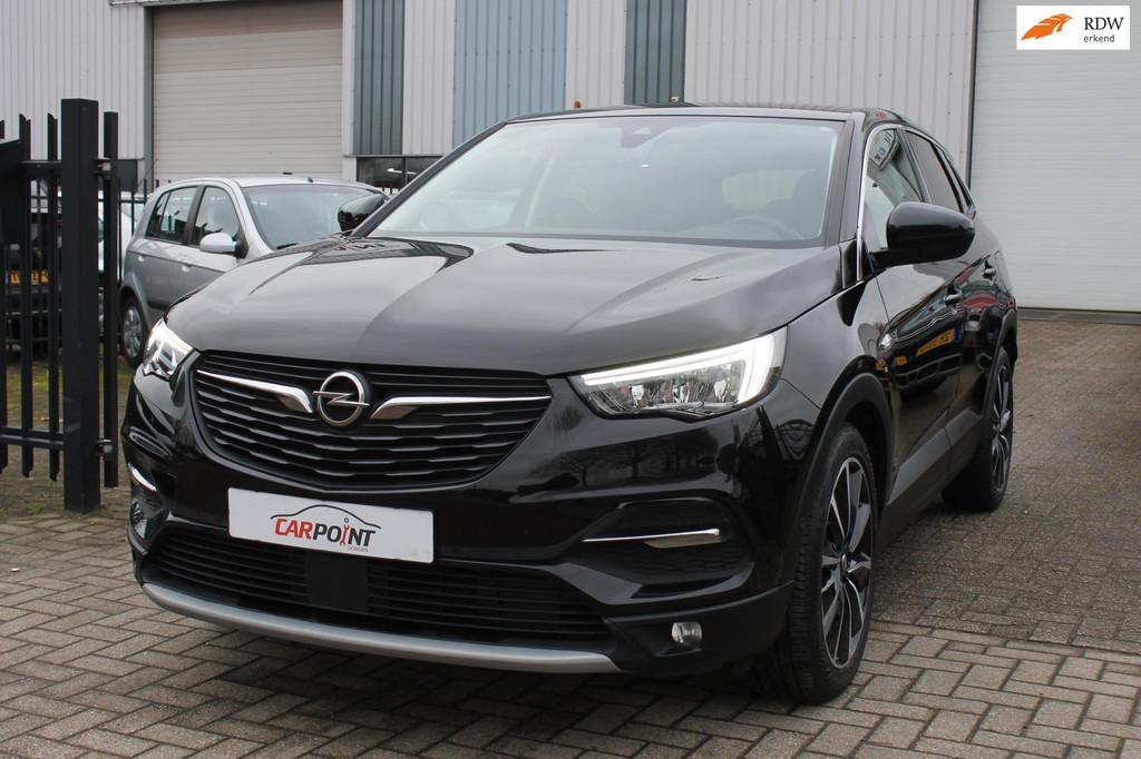 Opel Grandland X 1.6 Turbo Hybrid Ultimate 224PK Keyless LED, Stof, Gebruikt, Zwart, 4 cilinders