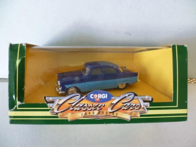 Corgi Ford Zodiac 1956-62 , 2 kleuren blauw 1:43 modelauto., Ophalen of Verzenden, Nieuw, Auto, Corgi