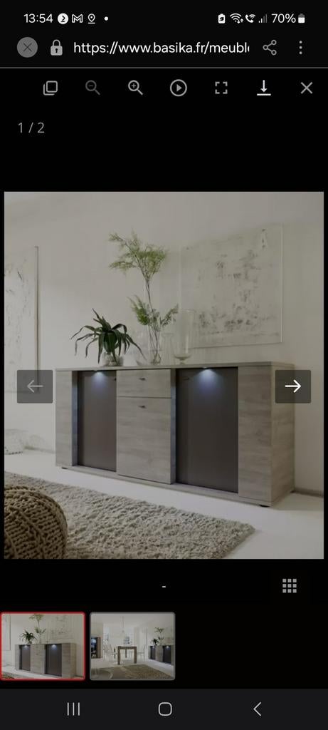 Modern dressoir met lades en deuren - Grijs/Houtlook, Modern, Eigentijds, Gebruikt, Ophalen of Verzenden, Overige houtsoorten