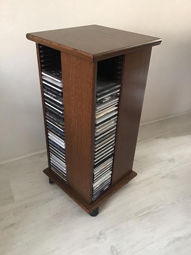 CD carroussel, Ophalen, Gebruikt, Hout, Cd's