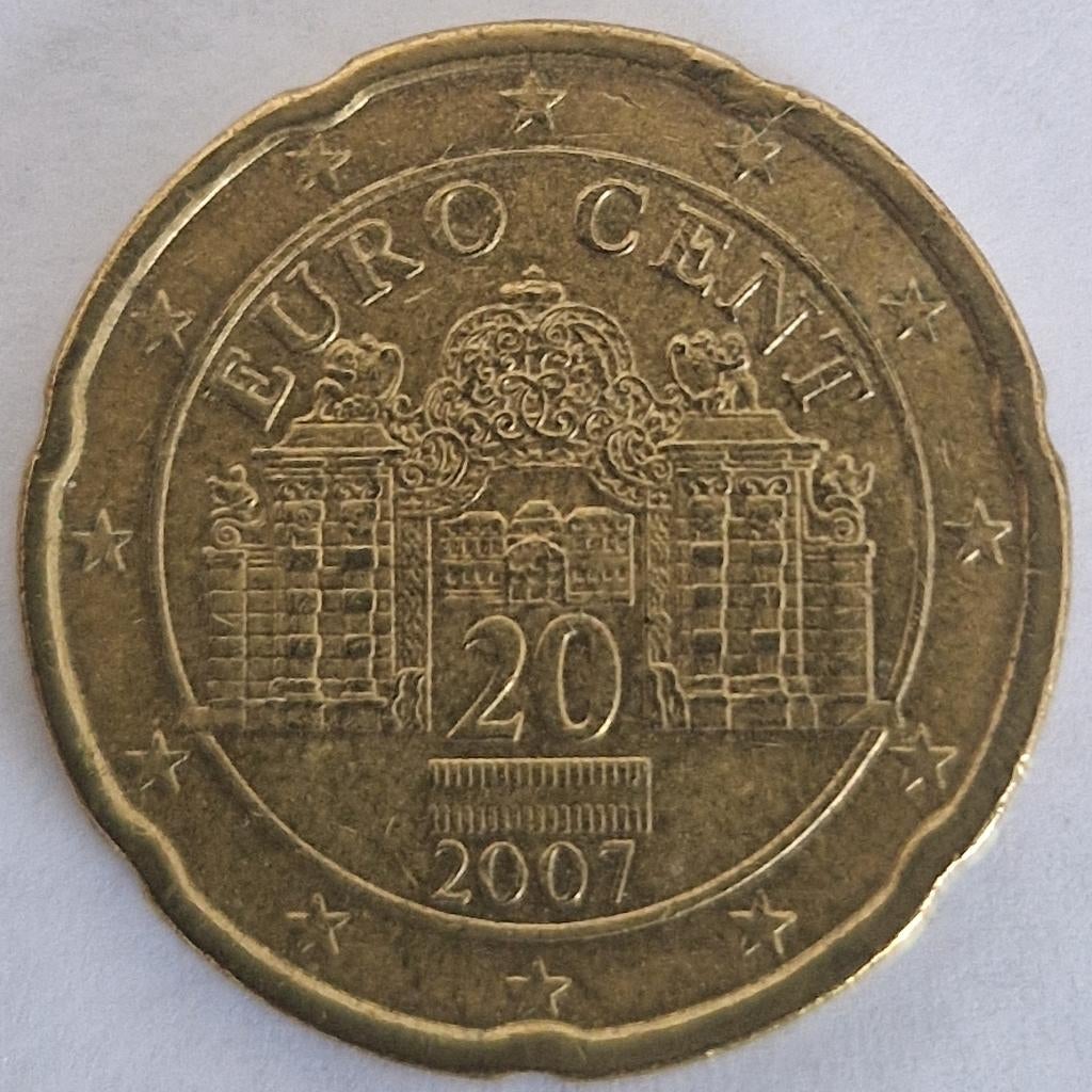 Oostenrijk 2007 -   20 eurocent, Postzegels en Munten, Munten | Europa | Euromunten, Verzenden, Oostenrijk, 20 cent, Losse munt