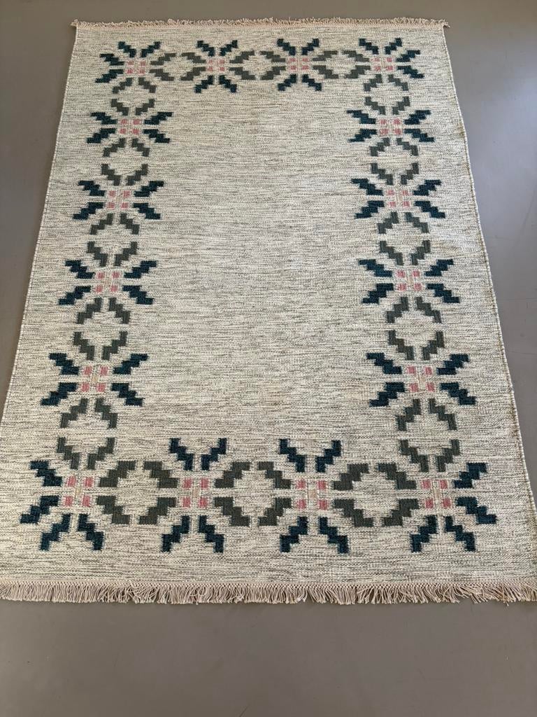 Nieuw handgeweven wollen vloerkleed röllakan 240x170 cm, Scandinavisch design, 150 tot 200 cm, Ophalen of Verzenden, Vesterekki