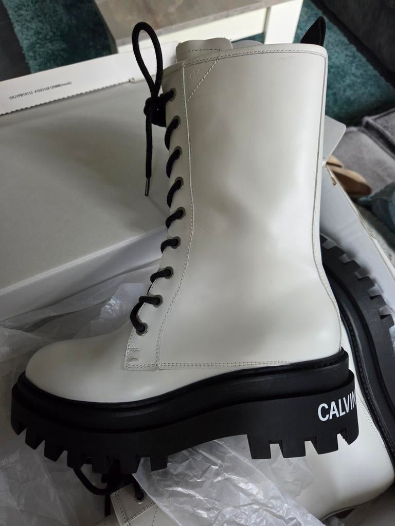 Laarzen Calvin Klein 38 Nieuw, Kleding | Dames, Schoenen, Wit, Nieuw, Ophalen of Verzenden, Calvin Klein