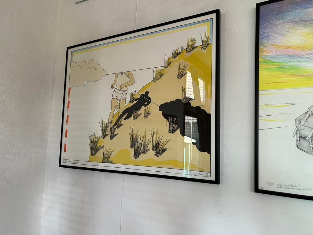 Litho van de kunstenaar Hannes Postma,  Runner, Ophalen of Verzenden