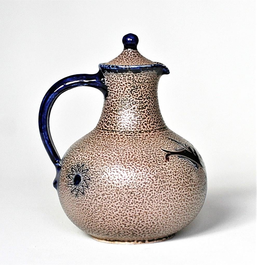 Steengoed Zoutglazuur Wijnkan met stop, Antiek en Kunst, Antiek | Keramiek en Aardewerk, Ophalen of Verzenden