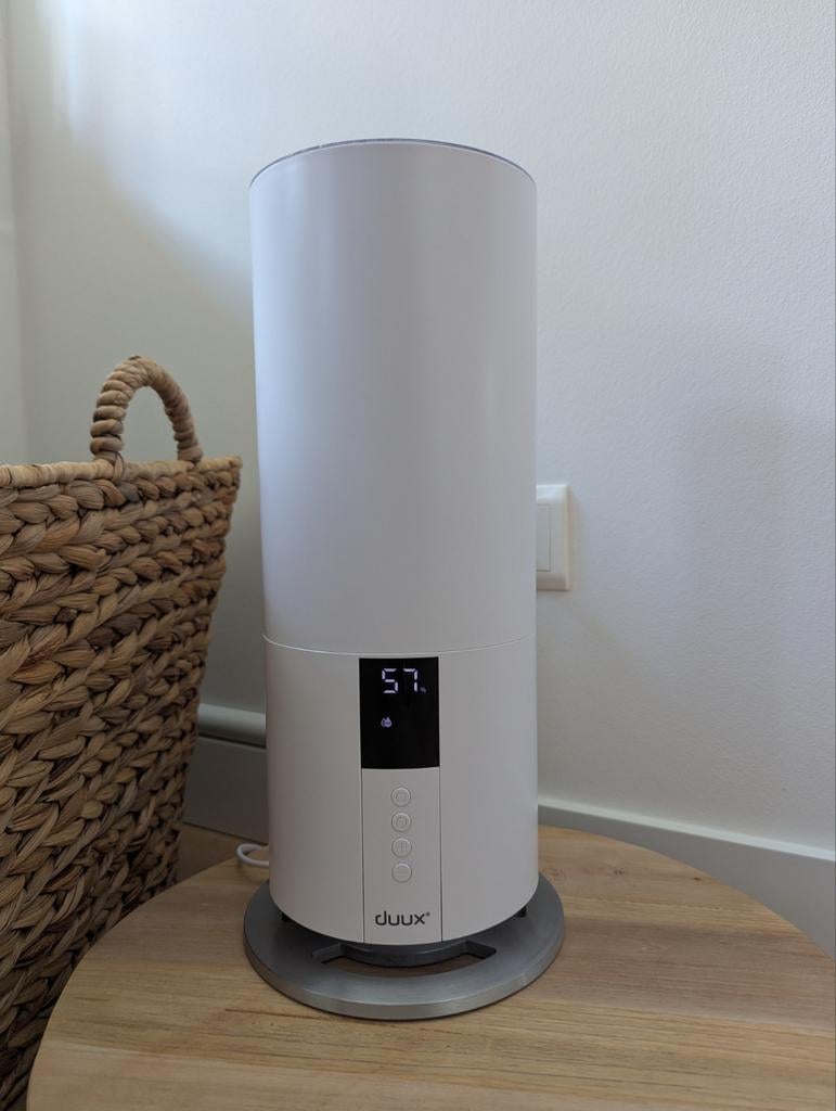 Duux Mini Beam 2 ultrasone luchtbevochtiger wit + filter, Ophalen, Zo goed als nieuw