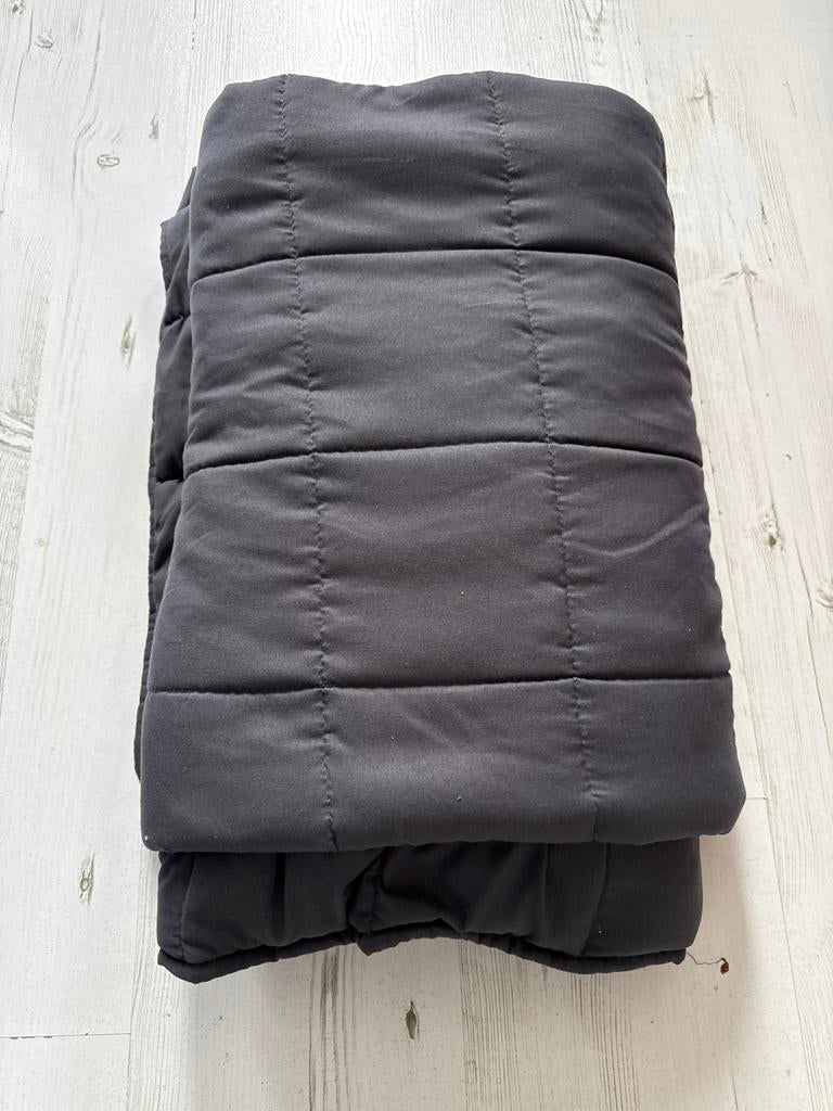 1-persoons verzwaringsdeken - donkergrijs, Huis en Inrichting, Slaapkamer | Beddengoed, Ophalen, Gebruikt, Eenpersoons, Deken of Dekbed