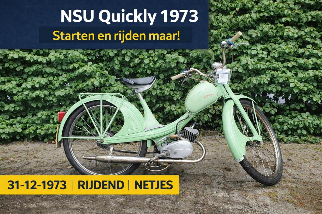 NSU Quickly 1973 | Klassieker | Direct Rijden, Fietsen en Brommers, Gebruikt, Maximaal 45 km/u, Ophalen, Overige merken