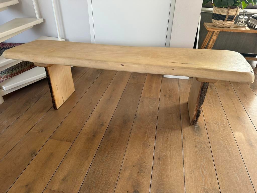 Stevige houten bank, Ophalen, Zo goed als nieuw, Hout