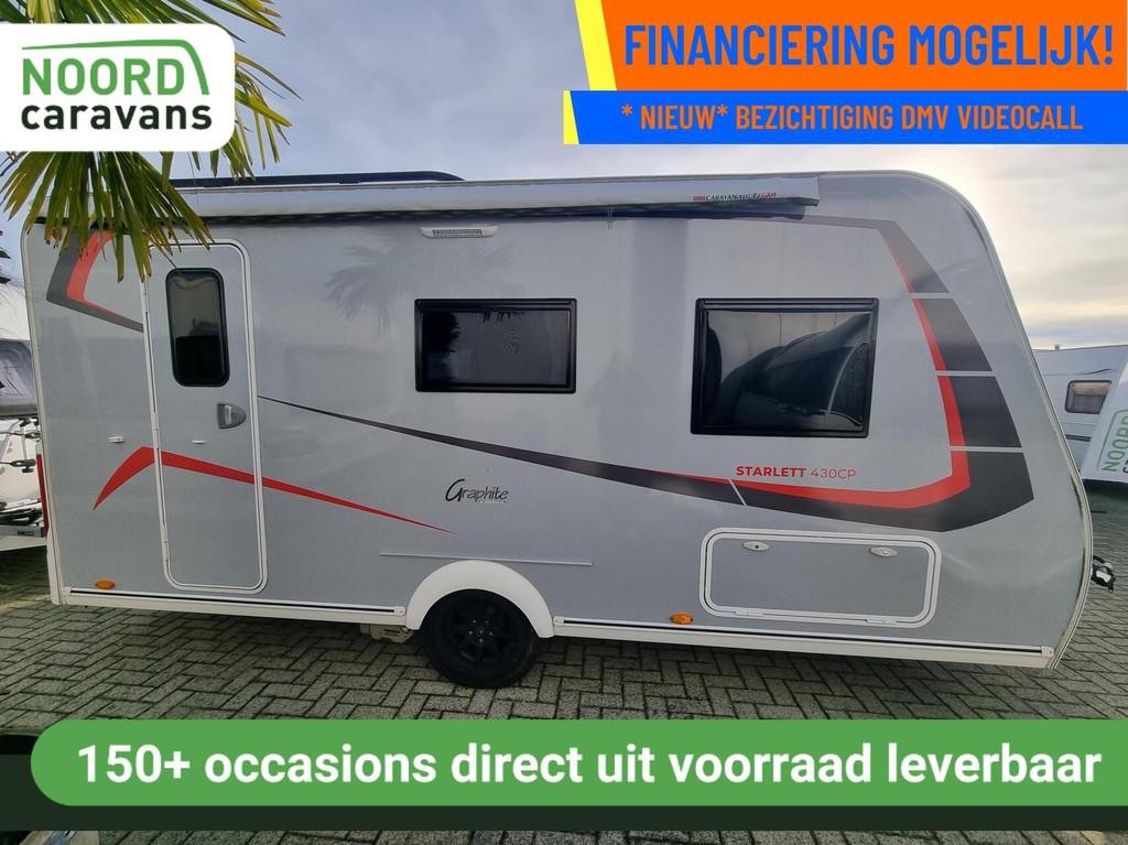 STERCKEMAN STARLETT GRAPHITE 430 CP ZAKLUIFEL + MOVER + GFK, Caravans en Kamperen, Caravans, Bedrijf, tot en met 4, 750 - 1000 kg