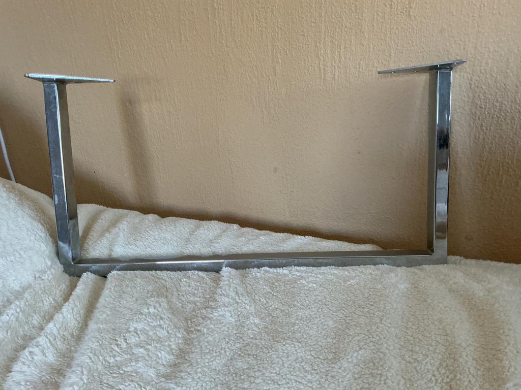 Chromen tafel poten, Ophalen, Gebruikt, Vierkant, 50 tot 100 cm