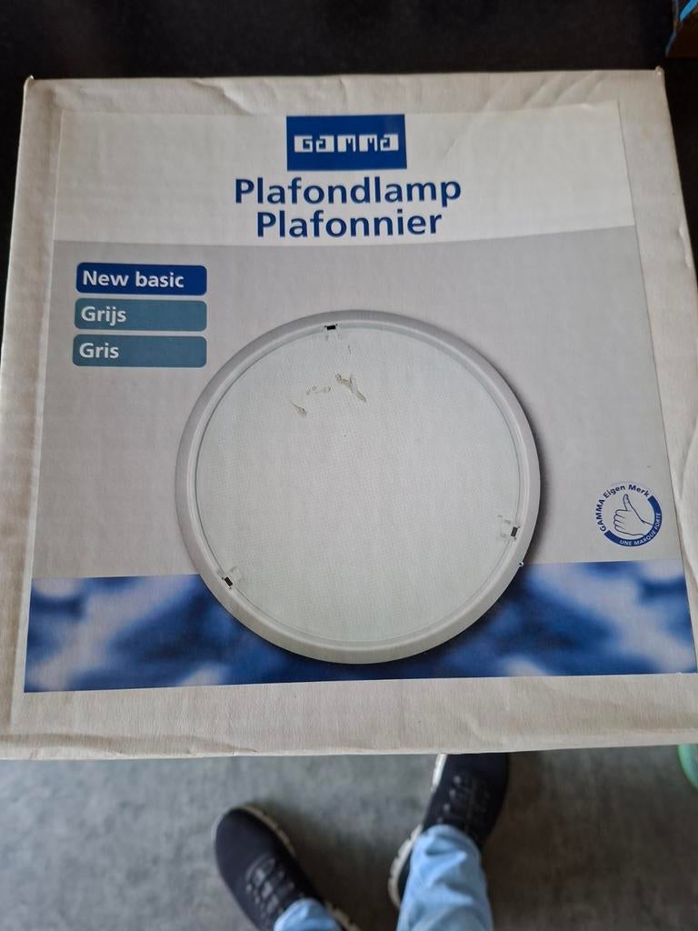 Gamma Plafondlamp Plafonnier Grijs, Ophalen of Verzenden, Nieuw