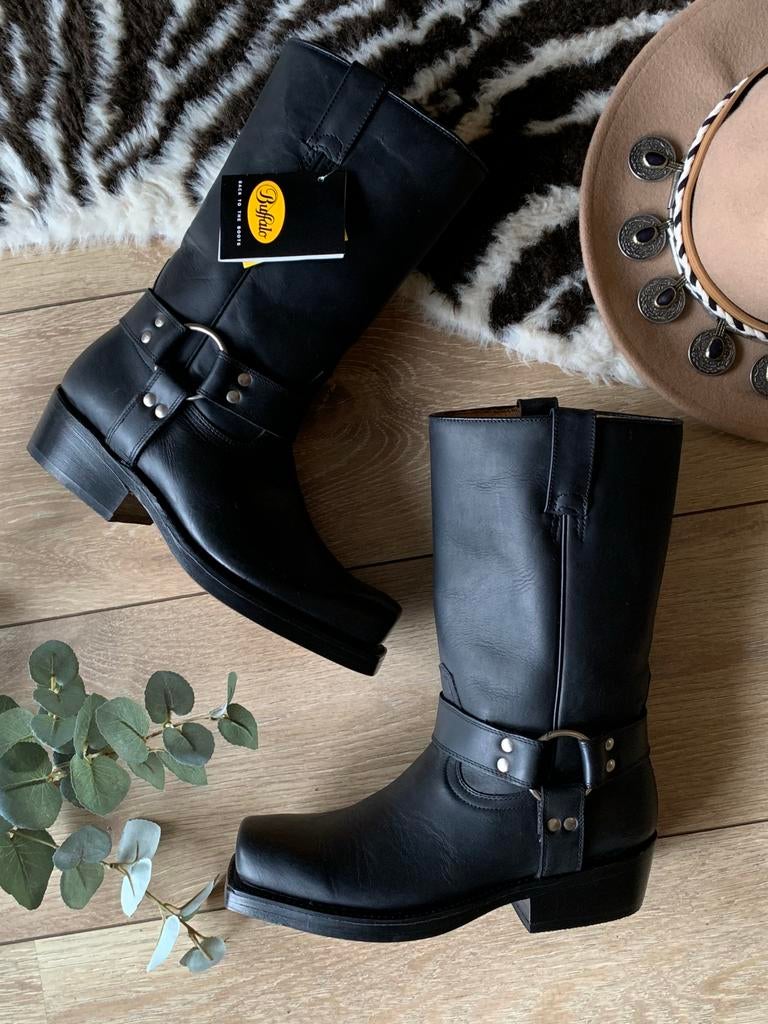 Buffalo bikerboots 40 western boots bohemian cowboylaarzen, Kleding | Dames, Schoenen, Hoge laarzen, -, Zwart, -