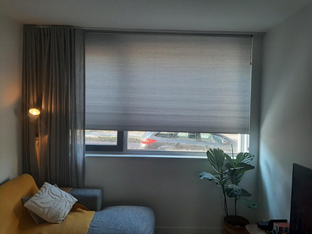 Nieuw plissé gordijn 160x240 cm met verstelstok, Ophalen, Nieuw, 200 cm of meer