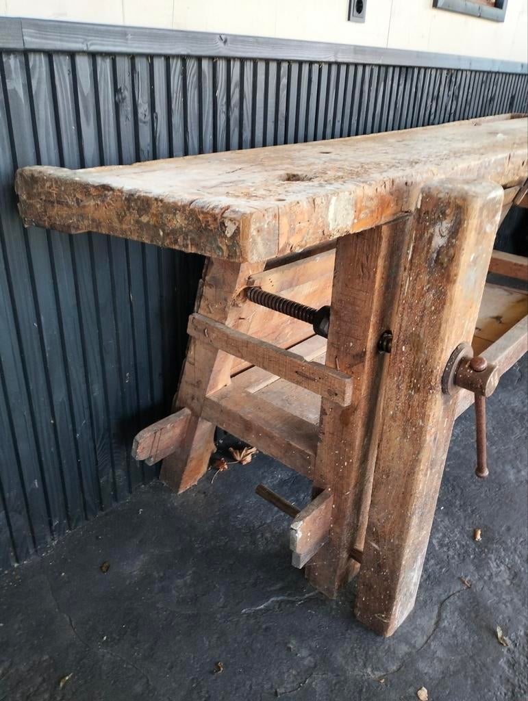 Mooie oude werkbank, Ophalen, Gebruikt, 50 tot 75 cm