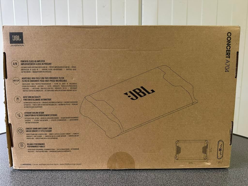 JBL Concert A704 - 4 Kanaals versterker - 1000 Watt, Auto diversen, Ophalen of Verzenden, Zo goed als nieuw