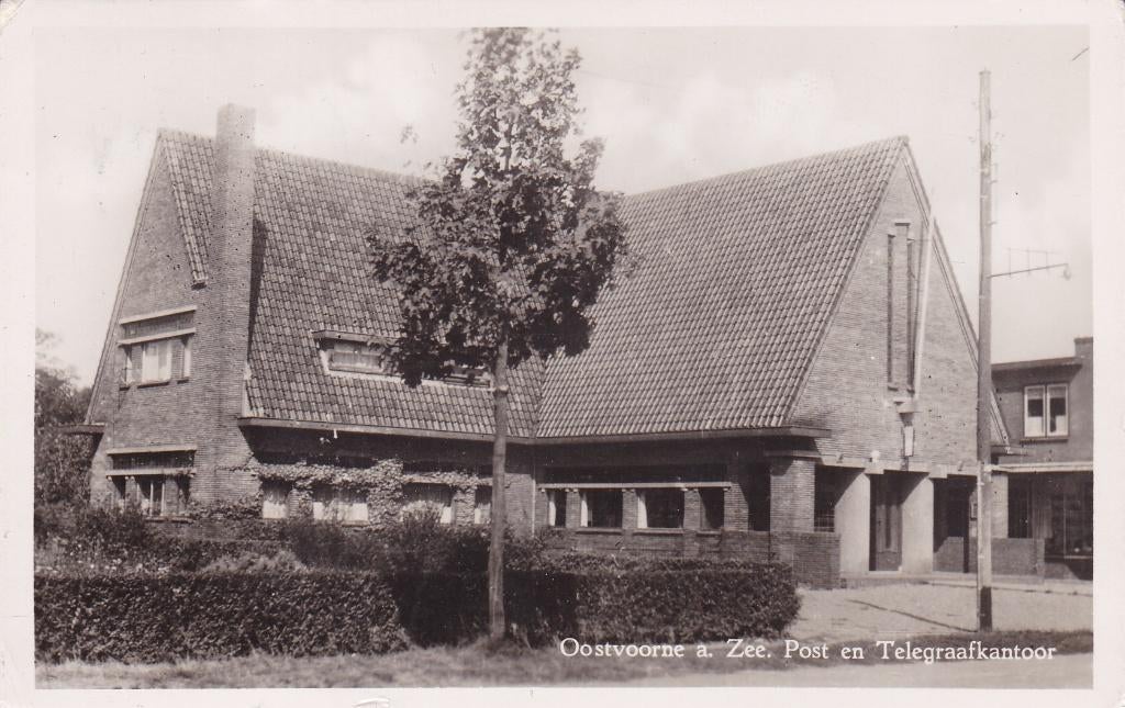 Oostvoorne. Post- en Telegraafkantoor., Ophalen of Verzenden, 1940 tot 1960, Gelopen, Zuid-Holland