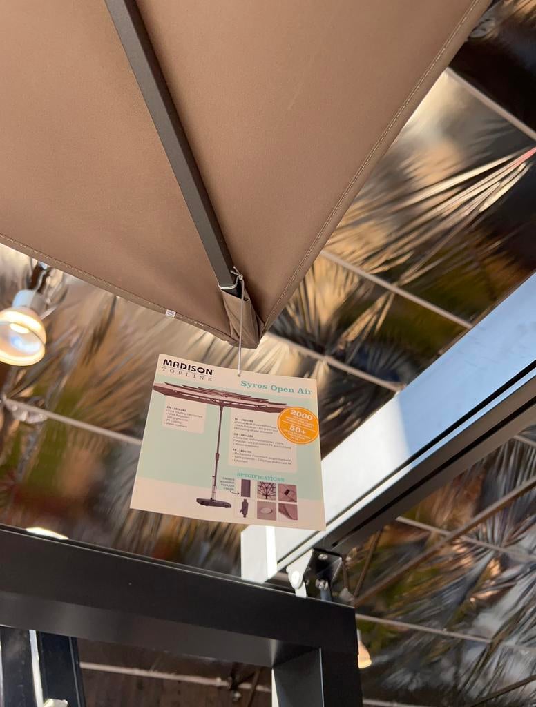 Madison Parasols 10 Nieuw in verpakking 25% korting!, Ophalen, Verstelbaar, Nieuw, Stokparasol