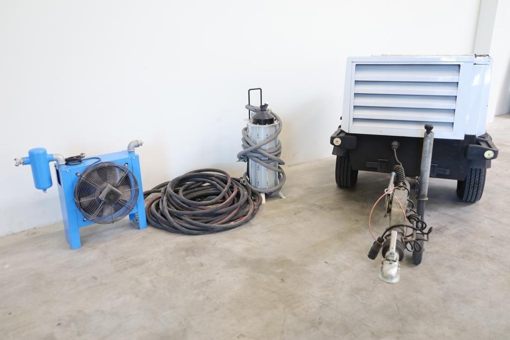 IBIX 25 straalketel gevel zandstraalset + diesel compressor, Ophalen, Gebruikt