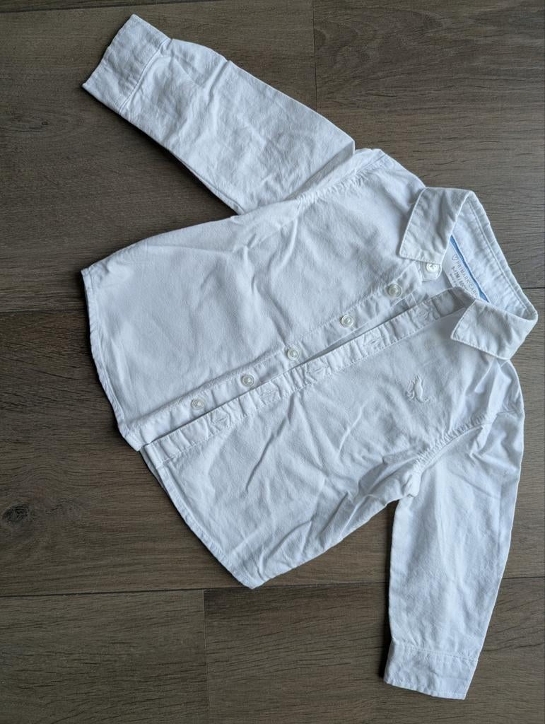 Wit overhemd maat 80, Ophalen of Verzenden, Zo goed als nieuw, Jongetje, Overhemdje of Bloesje