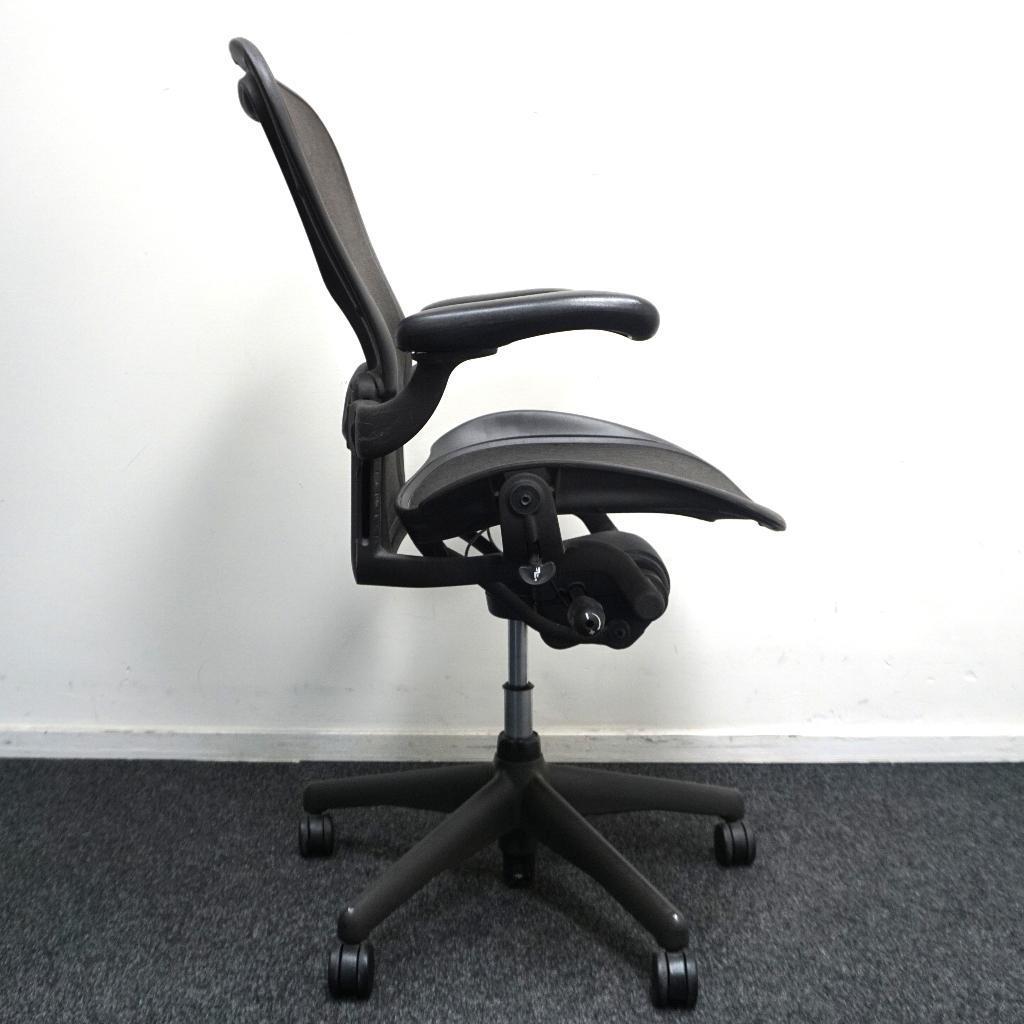 Herman Miller Aeron type C Bureaustoel|Ergonomisch|Antraciet, Gebruikt, Overige kleuren, -, -