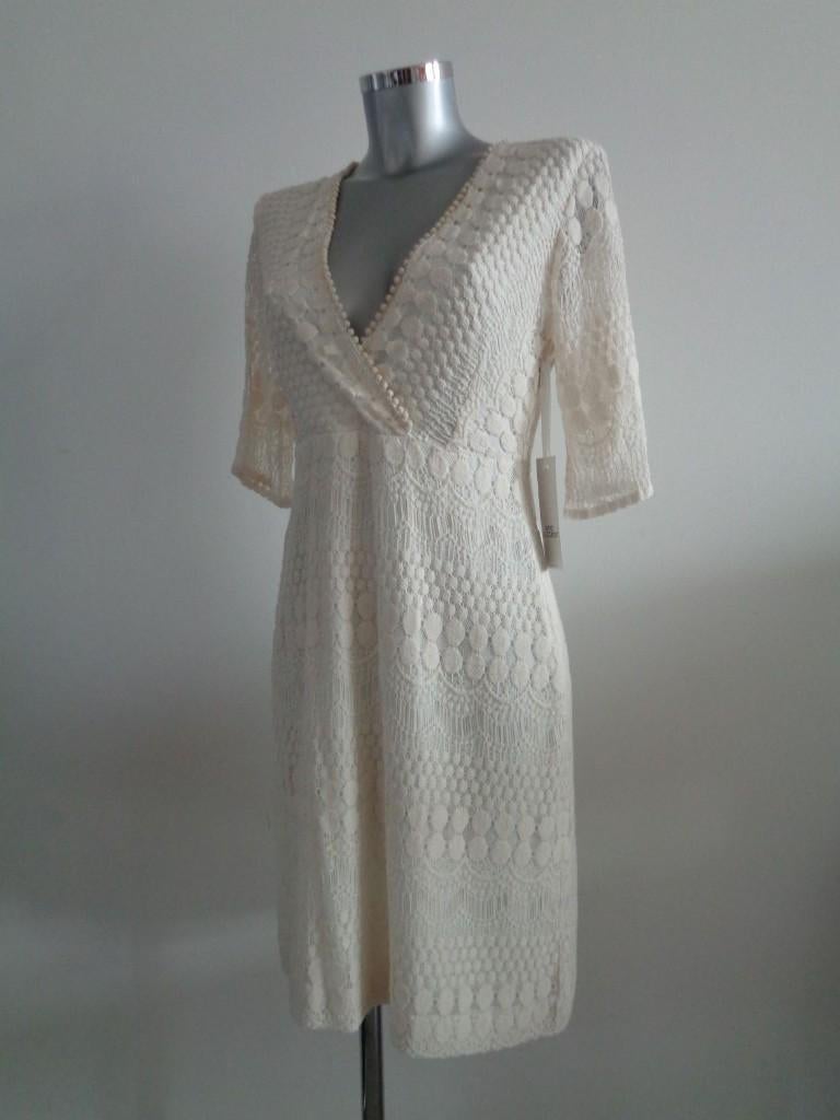 Ana Alcazar roomwitte jurk maat 38 Nieuw met kaartje, Maat 38/40 (M), Nieuw, Ophalen of Verzenden, Knielengte