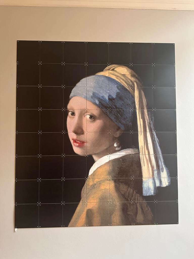 IXIXI Meisje met de Parel wanddecoratie 140x160 cm, Huis en Inrichting, Meerkleurig, Klassiek, Ophalen of Verzenden, Zo goed als nieuw