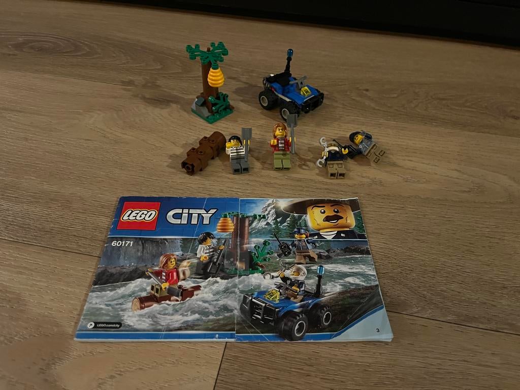 Lego City 60171 Bergrivier Achtervolging met handleiding, Ophalen of Verzenden, Gebruikt, Complete set, Lego