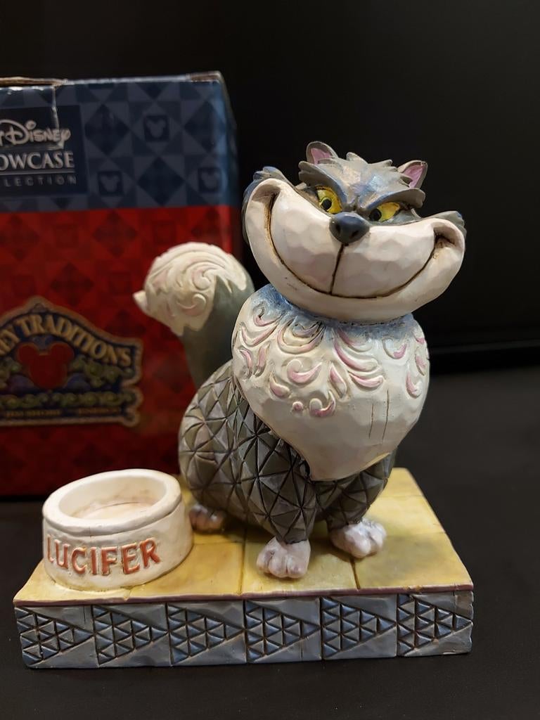 Jim Shore Retired Disney Traditions Lucifer - Assepoester, Verzamelen, Ophalen, Assepoester of Belle, Zo goed als nieuw, Beeldje of Figuurtje