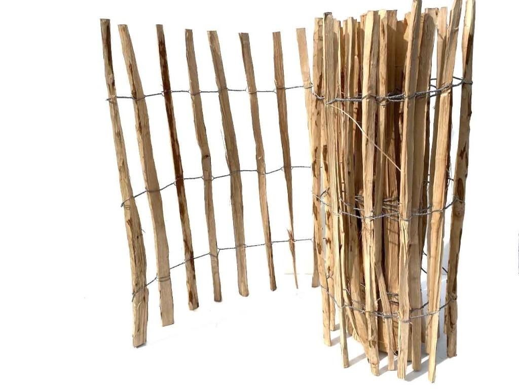 Schapenhek houten hekwerk rol a 5m (7/9cm) 100cm hoog., Ophalen, Met poort, Nieuw, Spijlenhekwerk